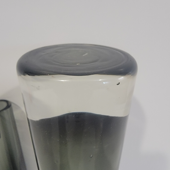 Whitefriars art glass vases set of 2 pewter 9 and 6 in - Picture 11 of 12